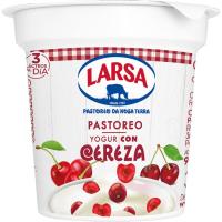 Yogur sabor cereza LARSA, tarrina 125 g