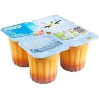 Flan de vainilla 0% m. g. sin azúcar EROSKI, pack 4x100 g