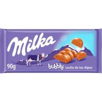 Chocolate con leche MILKA BUBBLY, tableta 90 g