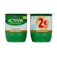 Activia 0% cremoso de vainilla DANONE, pack 4x115 g