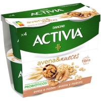 Activia de avena-nueces DANONE, pack 4x115 g