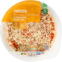 Pizza de 4 quesos EROSKI, 1 ud, 400 g