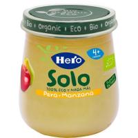 Tarrito ecológico de pera-manzana HERO BABY, tarro 120 g