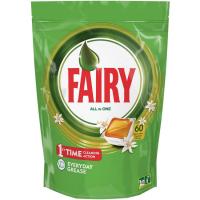 Lavavajillas máquina s/ fosfatos naranja FAIRY, bolsa 60 dosis