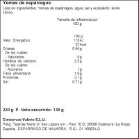 Yema de espárrago extra gruesa IGP LEYENDA, frasco 135 g