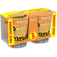 Fideos orientales de pollo YATEKOMO, cup pack 2x60 g