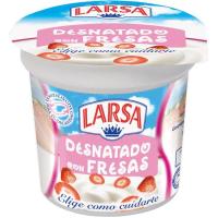Yogur desnatado con fresa LARSA, tarrina 125 g
