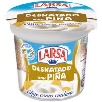 Yogur desnatado con piña LARSA, tarrina 125 g