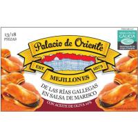Mejillón en salsa de marisco PALACIO DE ORIENTE, lata 115 g Mejillón en salsa de marisco PALACIO DE ORIENTE, lata 115 g