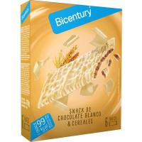 Barrita de chocolate blanco BICENTURY, caja 120 g