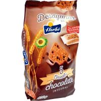 Galletas desayunos 5 cereales choco integral FLORBU, bolsa 400 g