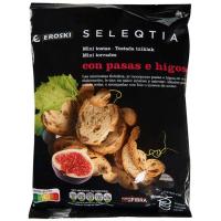 Minitosta pasas e higos EROSKI SELEQTIA, bolsa 100 g