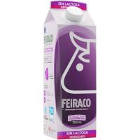 Leche desnatada sin lactosa FEIRACO, brik 1 litro