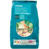 Menestra de verduras con espárragos EROSKI, bolsa 750 g