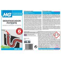 Desatascador potente liquido HG, botella 500 ml