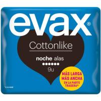 Compresa de noche con alas EVAX COTTONLIKE, paquete 9 uds