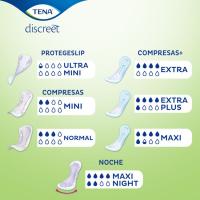 Compresa de incontinencia normal TENA DISCREET, paquete 12 uds