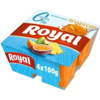 Gelatina tropical 10 kcal 0% azúcar añadido ROYAL, pack 4x100 g