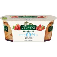Yogur eco desnatadao sabor fresa C. G. XANCEDA, pack 2x125 g