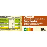 Ensalada de pimientos piquillo con cebolla EROSKI, frasco 150 g