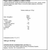 Yogur sabor fresa y plátano CLESA, pack 8x125 g