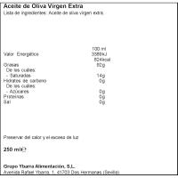 Aceite de oliva virgen extra irrell. YBARRA, botella 250 ml