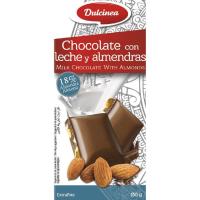 Chocolate con almendras DULCINEA, tableta 150 g