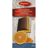 Chocolate relleno de naranja DULCINEA, tableta 100 g