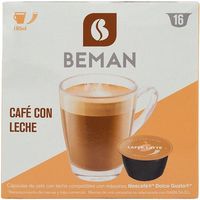 Café con leche compatible Dolce Gusto BEMAN, caja 16 uds