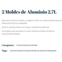 Molde de aluminio rectangular FLISS, paquete 2 uds