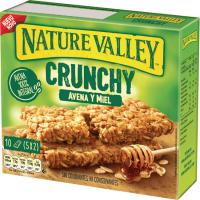 Barrita de avena-miel NATURE VALLEY, 5 uds., caja 210 g