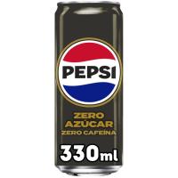 Refresco de cola PEPSI ZERO AZÚCAR ZERO CAFEÍNA, lata 33 cl