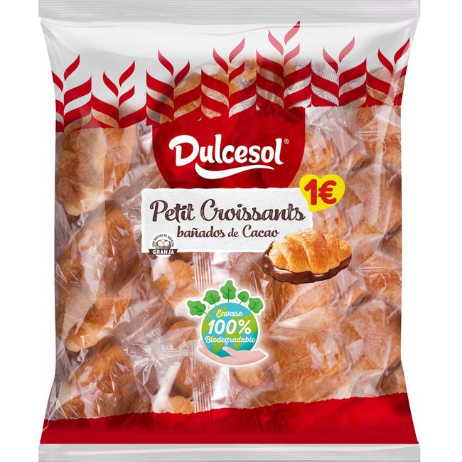 Petit Croissants de cacao DULCESOL, paquete 120 g