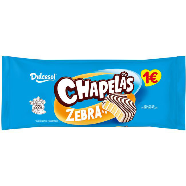 Chapelas zebra DULCESOL, paquete 135 g