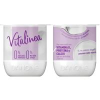 Leche fermentada desnat. natural DANONE VITALINEA, pack 4x120 g