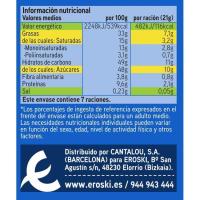 Chocolate con leche y almendras EROSKI, tableta 150 g