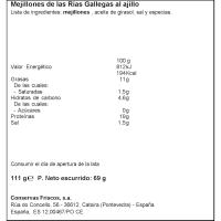 Mejillón al ajillo 13-18 piezas FRISCOS, lata 111 g