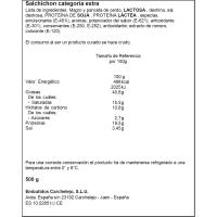 Salchichón vela extra CARCHELEJO, pieza 500 g