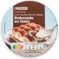 Queso mascarpone EROSKI, tarrina 250 g