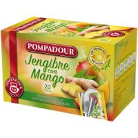 Infusión jengibre con mango POMPADOUR, caja 20 sobres Infusión jengibre con mango POMPADOUR, caja 20 sobres