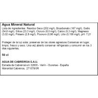 Agua mineral Gorjuss CABREIROA, botellín tapón sport 50 cl