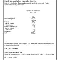 Sardinilla en aceite de oliva VIGILANTE, lata 120 g