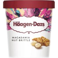 Helado de vainilla-nuez de macadamia HAAGEN DAZS, tarrina 400 g