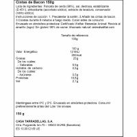 Bacón en cintas CASA TARRADELLAS, bandeja 150 g