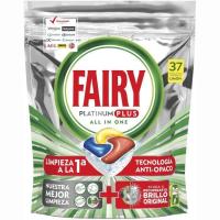 Lavavajillas máquina limón FAIRY Platimun Plus, bolsa 37 dosis