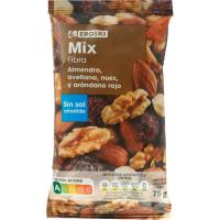 Mix fibra sin sal añadida EROSKI, bolsa 75 g