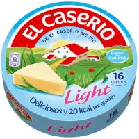 Queso fundido light EL CASERÍO, 16 porciones, caja 250 g