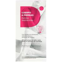 Bandas depilatorias de cera cuerpo&piernas BELLE, caja 20 uds