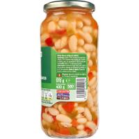 Alubias con verduras EROSKI, frasco 400 g 