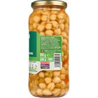 Garbanzos con verduras EROSKI, frasco 400 g 